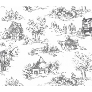 Tapeta "Toile de Jouy de Blue"