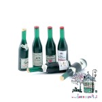 Miniaturowe butelki wina- 6 szt.