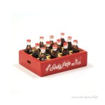 Miniaturowa skrzynka z butelkami "Coca- Coli"