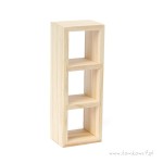 Miniaturowy regał surowy potrójny