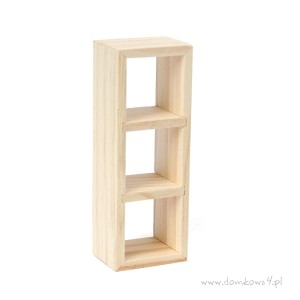 Miniaturowy regał surowy potrójny