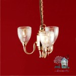 Miniaturowy żyrandol trójramienny