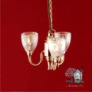 Miniaturowy żyrandol trójramienny