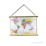 Miniaturowa współczesna mapa świata