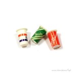 Miniaturowe kubki z napojami 3 szt.