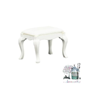 Miniaturowy taboret biały