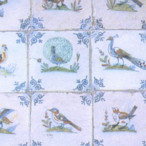 Tapeta kafelkowa "Delft Birds"