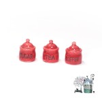 Miniaturowe pojemniki czerwone