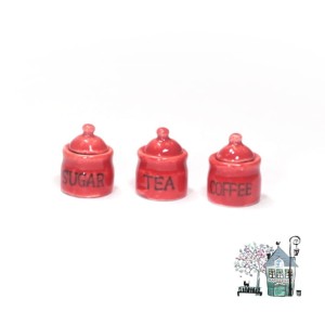 Miniaturowe pojemniki czerwone