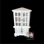 Miniaturowy kredens narożny biały