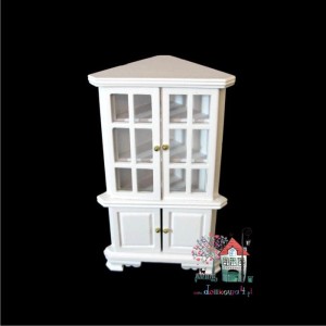 Miniaturowy kredens narożny biały