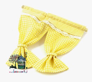 Miniaturowa zasłonka żółta