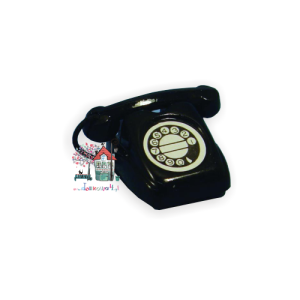 Miniaturowy telefon czarny