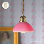 Miniaturowa lampa wisząca różowa