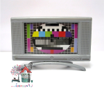 Miniaturowy telewizor srebrny