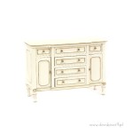 Miniaturowa komoda "Ludwik XVI"