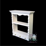 Miniaturowa półka biała z szufladami